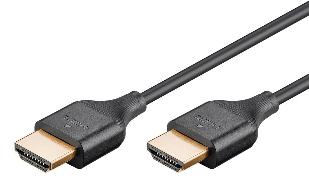 GOOBAY καλώδιο HDMI 75292 με Ethernet, slim, 4K/60Hz, 18 Gbps, 0.5m, μαύρο