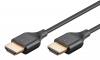GOOBAY καλώδιο HDMI 75295 με Ethernet, slim, 4K/60Hz, 18 Gbps, 3m, μαύρο
