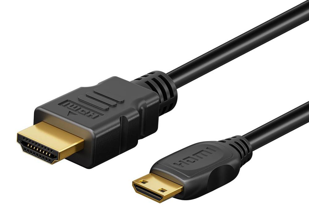 GOOBAY καλώδιο mini HDMI σε HDMI 74083 με Ethernet, 4K/60Hz, 18 Gbps, 2m, μαύρο