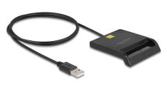 DELOCK card reader 91724 για smart card, USB σύνδεση, 480Mbps, μαύρο