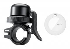 MILI κουδούνι ποδηλάτου με smart tag MiTag Duo, iOS & Android, Bluetooth tracker, μαύρο/λευκό