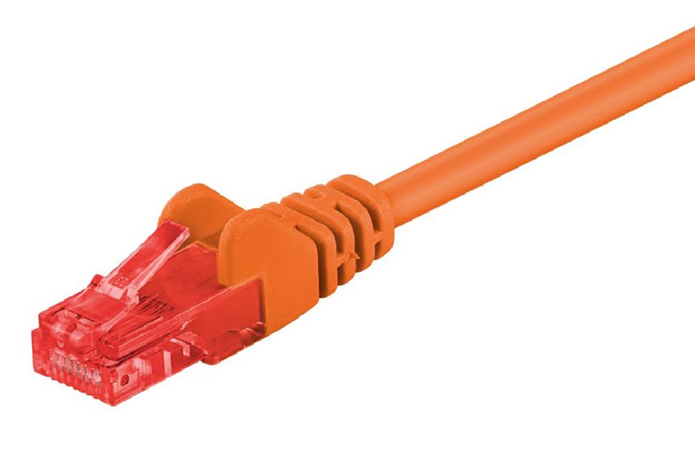 GOOBAY καλώδιο δικτύου 95259, CAT 6 U/UTP, CCA, 250MHz, 0.50m, πορτοκαλί