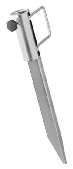 PROPLUS βάση ομπρέλας παραλίας 360816 για κοντάρι διαμέτρου 31-35mm, μεταλλική, ασημί