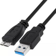 MediaRange USB-A to Micro-B USB 3.0 Charge and Sync Cable, USB 3.0, 5 Gbps, 5W max., 1.8m, Black (MRCS240)
