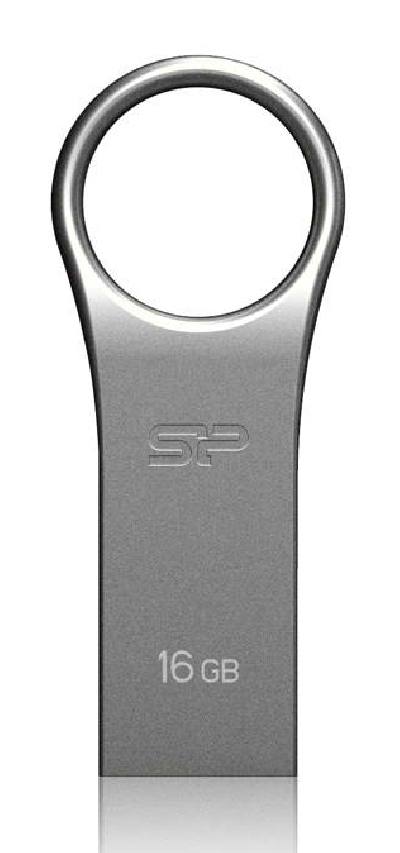SILICON POWER USB Flash Drive Firma F80, 16GB, USB 2.0, ασημί