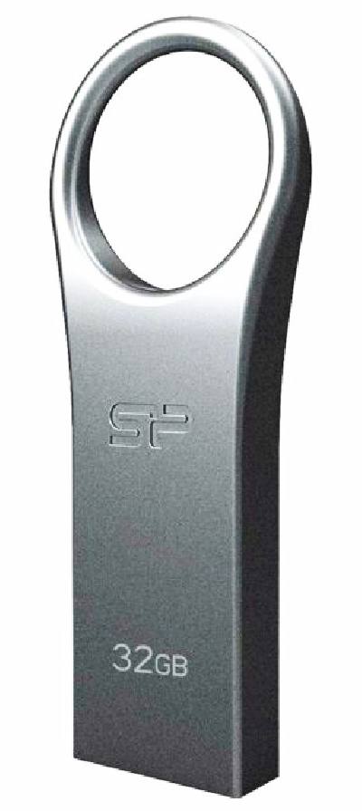 SILICON POWER USB Flash Drive Firma F80, 32GB, USB 2.0, ασημί
