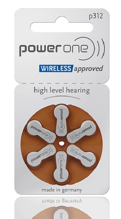 POWER ONE μπαταρίες ακουστικών βαρηκοΐας P312, mercury free, 1.45V, 6τμχ