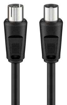 GOOBAY καλώδιο κεραίας αρσενικό σε θηλυκό 11722, 70dB, CCS, 2.5m, μαύρο