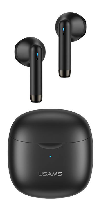 USAMS earphones IA04 με θήκη φόρτισης, True Wireless, Φ13mm, μαύρα