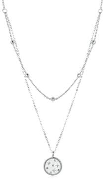 BAMOER κολιέ SCN365 δυο σειρών, ασήμι 925, ασημί