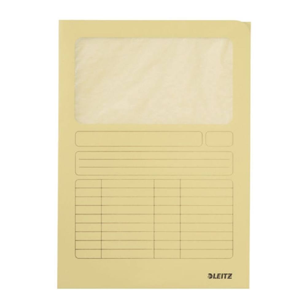 Φάκελος Χάρτινος LEITZ με Παράθυρο 3950 A4 (Κίτρινο) (39500015) (LEI39500015)