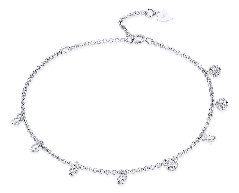 BAMOER βραχιόλι SCB103 με κυβική ζιρκόνια, ασήμι 925, ασημί