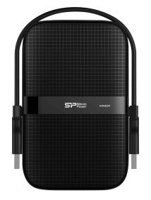 SILICON POWER εξωτερικός HDD Armor A60, 2TB, USB 3.2, μαύρος