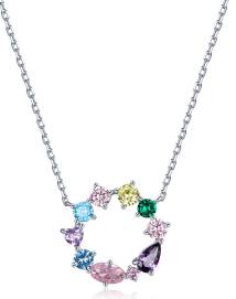 BAMOER κολιέ BSN178 με κυβική ζιρκόνια, ασήμι 925, ασημί