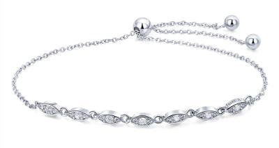 BAMOER βραχιόλι SCB086 με κυβική ζιρκόνια, ασήμι 925, ασημί