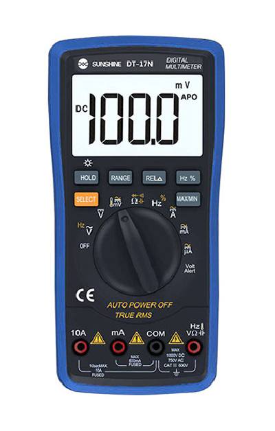 SUNSHINE ψηφιακό πολύμετρο DT-17N, AC 700V/DC 1000V, AC/DC 10A