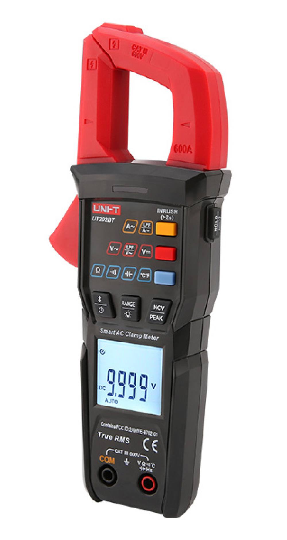 UNI-T ψηφιακή αμπεροτσιμπίδα UT202BT, 600A AC, NCV, Bluetooth, True RMS