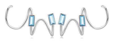 BAMOER σκουλαρίκια καρφωτά SCE1463 με κυβική ζιρκόνια, ασήμι 925, ασημί