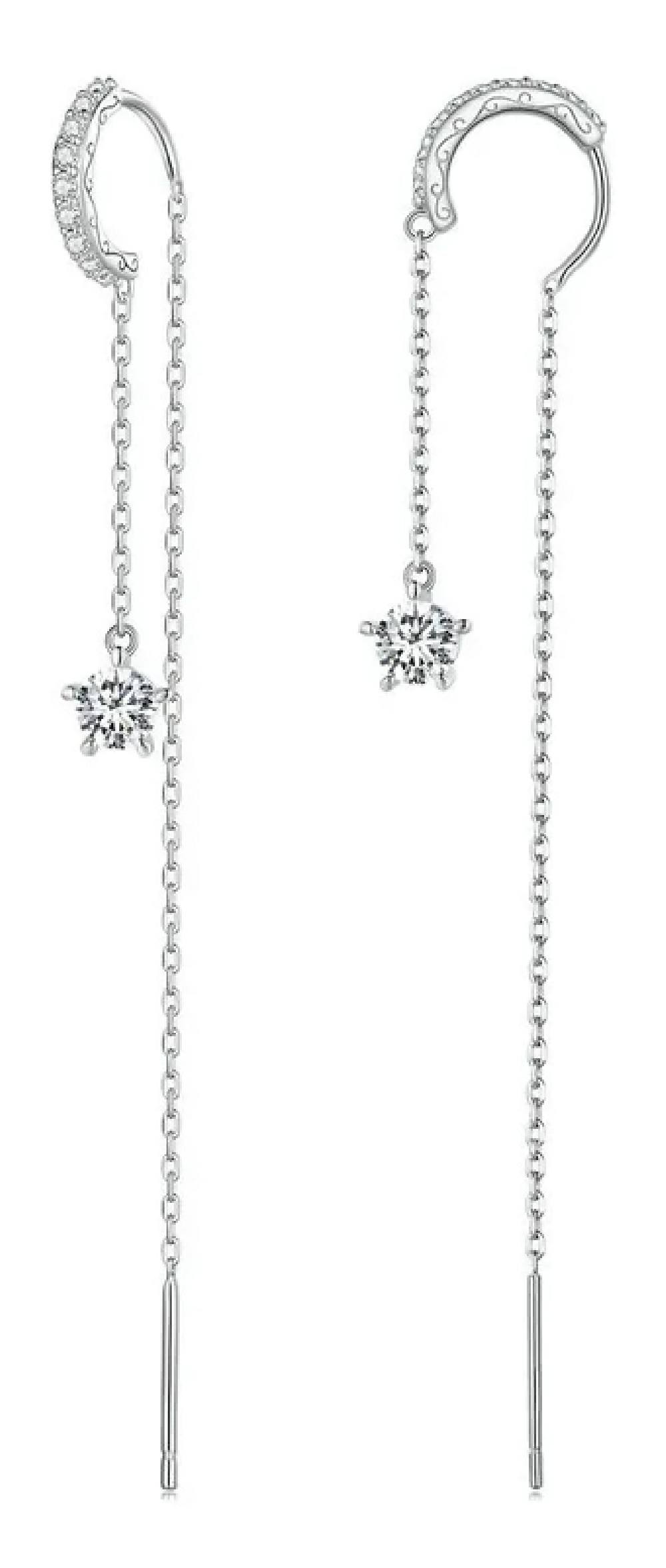 BAMOER σκουλαρίκια κρεμαστά BSE830 με κυβική ζιρκόνια, ασήμι 925, ασημί