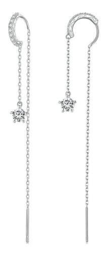 BAMOER σκουλαρίκια κρεμαστά BSE830 με κυβική ζιρκόνια, ασήμι 925, ασημί