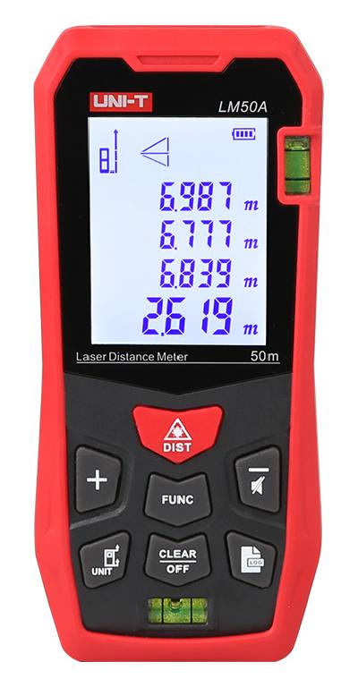 UNI-T laser μετρητής απόστασης LM50A, m/ft/in, 50m