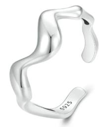 BAMOER δαχτυλίδι SCR954-E, ανοιγόμενο, ασήμι 925, ασημί