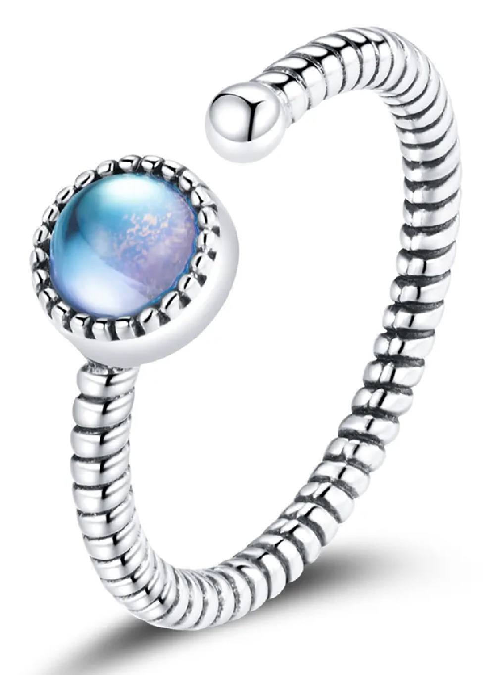 BAMOER δαχτυλίδι SCR698, ανοιγόμενο, ασήμι 925, ασημί