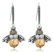 BAMOER σκουλαρίκια κρεμαστά YIE230-A, κυβική ζιρκόνια, ασήμι 925, ασημί