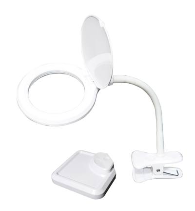 PROSKIT μεγεθυντικός φακός MA-1010U, κλιπ & βάση, LED, 3D 1.75x, λευκός