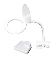 PROSKIT μεγεθυντικός φακός MA-1010U, κλιπ & βάση, LED, 3D 1.75x, λευκός