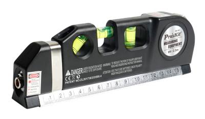 PROSKIT γραμμικό αλφάδι laser PD-161-C με κόκκινη δέσμη, μετροταινία