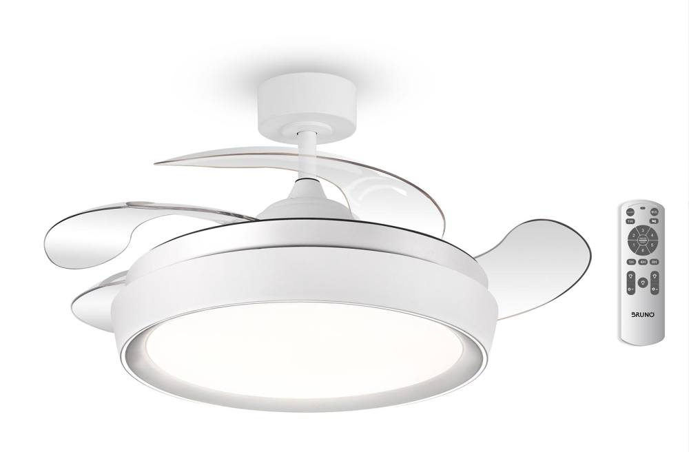 BRUNO BRN-0227 Ανεμιστήρας οροφής με LED φως, AC 82W, 42", O107x47εκ., λευκός