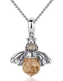 BAMOER κολιέ μέλισσα SCC035+SCA010-45 με κυβική ζιρκόνια, ασήμι 925, ασημί