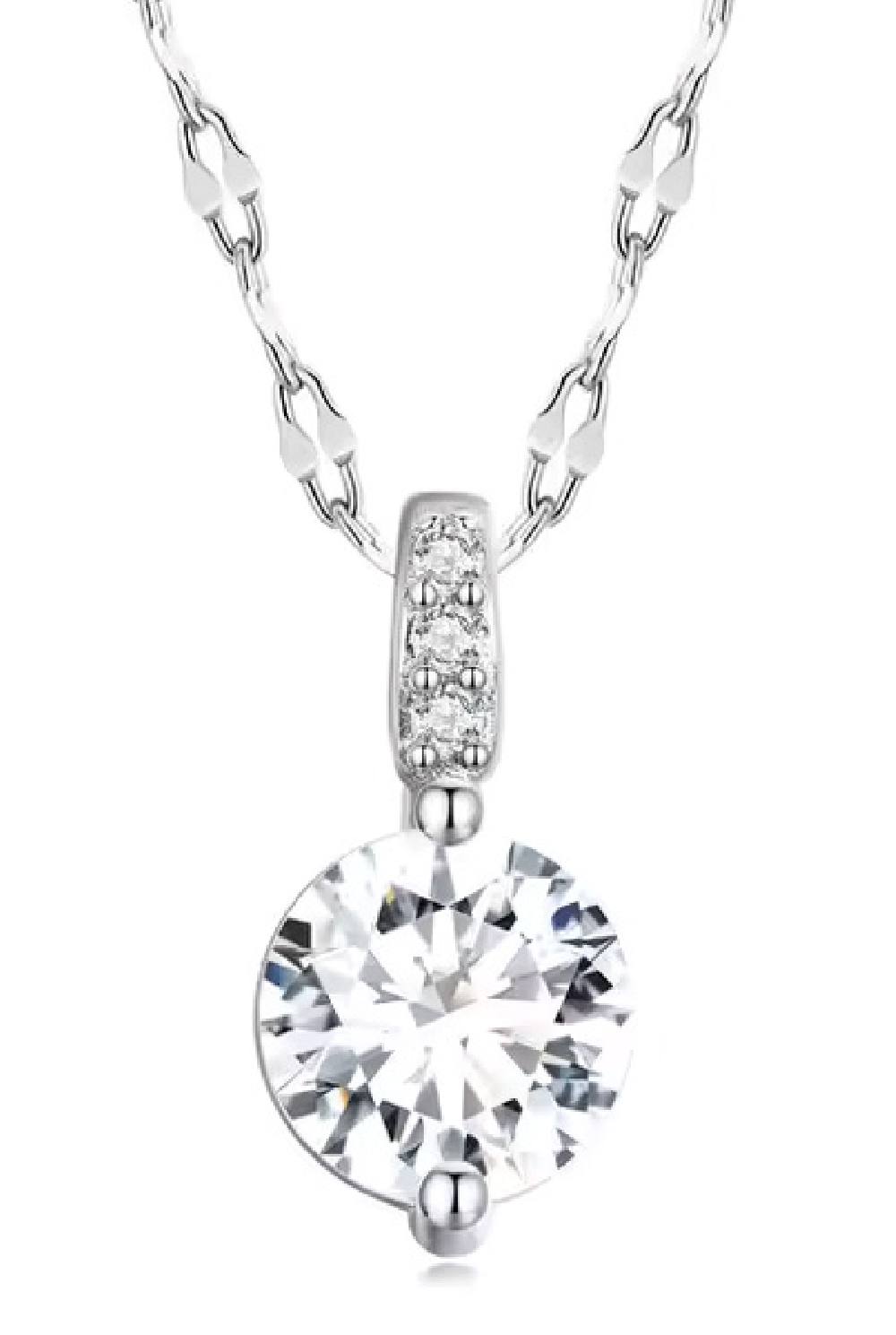 BAMOER κολιέ BSN273 με κυβική ζιρκόνια, ασήμι 925, ασημί