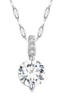 BAMOER κολιέ BSN273 με κυβική ζιρκόνια, ασήμι 925, ασημί