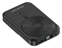 POWERTECH power bank με οθόνη PT-1416, 10000mah, magnetic wireless, 22.5W, μαύρο