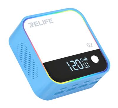 RELIFE σταθμός φόρτισης Q2, 4x USB-C & 4x USB, 120W, GaN, μπλε