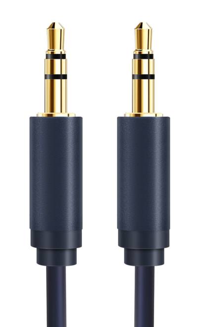 CABLETIME καλώδιο ήχου 3.5mm CT-AV301-H11G, gold plated, 1m, μπλε