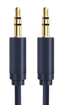 CABLETIME καλώδιο ήχου 3.5mm CT-AV301-H11G, gold plated, 1m, μπλε