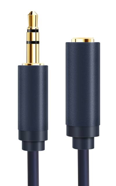 CABLETIME καλώδιο προέκτασης ήχου 3.5mm CT-AV302-H11G, gold plated, 3m, μπλε