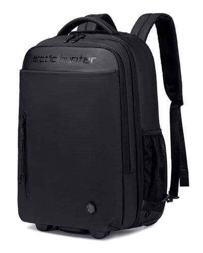 ARCTIC HUNTER τσάντα ταξιδίου LG1500165 με θήκη laptop 15.6", τροχήλατη, 27L, μαύρη