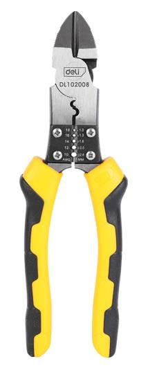 DELI πλαγιοκόφτης/απογυμνωτής καλωδίων DL102008, 1.0~2.6mm, 200mm