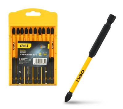 DELI σετ μύτες κατσαβιδιού DL251100 για δραπανοκατσάβιδο, σταυρωτές, PH2x100mm, 10τμχ