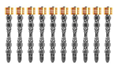 DELI σετ μύτες κατσαβιδιού DL255065 για δραπανοκατσάβιδο, διπλή κεφαλή, PH2x65mm, με μαγνητικό ring, 10τμχ