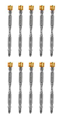 DELI σετ μύτες κατσαβιδιού DL255100 για δραπανοκατσάβιδο, διπλή κεφαλή, PH2x100mm, με μαγνητικό ring, 10τμχ