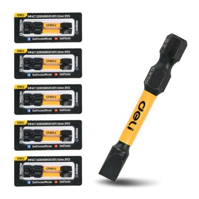 DELI σετ μύτες κατσαβιδιού DL501005Z για δραπανοκατσάβιδο, ίσιες, SL6x50mm, 10τμχ