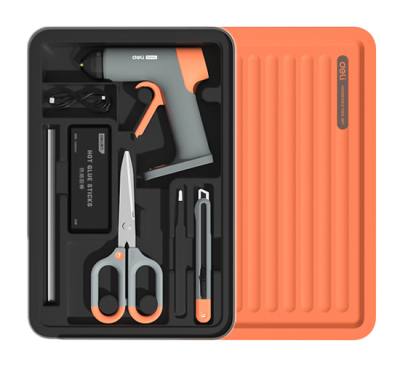 DELI σετ εργαλείων με πιστόλι θερμοκόλλησης H1001-C, 7τμχ