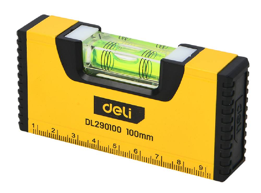 DELI αλφάδι DL290100 με 1 μάτι & κλίμακα, αλουμινίου, 10cm