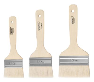 DELI σετ πινέλα βαφής DL528101 με φυσικές τρίχες, ξύλινη λαβή, 50/75/100mm, 3τμχ