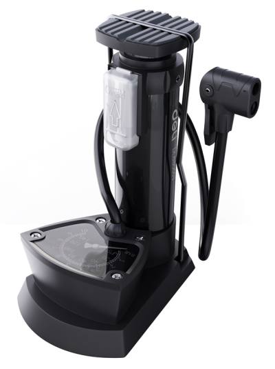 DELI τρόμπα ποδιού DL880003 με μανόμετρο, 140PSI, μαύρη